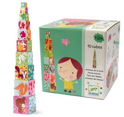 DJECO Cubes premier &acirc;ge +12m for&ecirc;t 