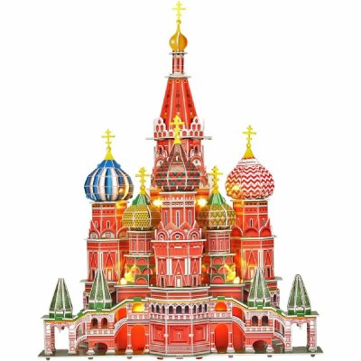 CUBICFUN Cubic fun 771l519 puzzle 3d cath&eacute;drale saint basile avec led 771L519