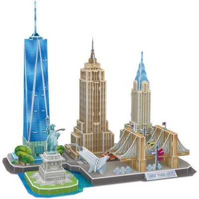 CubicFun 3D Puzzle New York CityLine Kit de mod&egrave;le d'architecture, 123 pi&egrave;ces