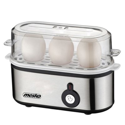 MESKO Cuiseur &eacute;lectrique 3 pi&egrave;ces pour oeufs, acier inoxydable, protection contre la s 350W  MS 4485
