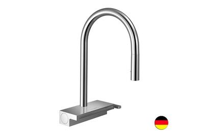 HANSGROHE Cuisine aquno select m81 3 jets avec douchette extractible + passoire, chrom&eacute;
