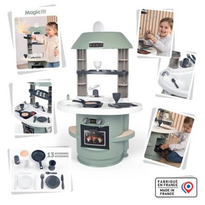 SMOBY Cuisine enfant  aux couleurs douces et au design &eacute;pur&eacute;