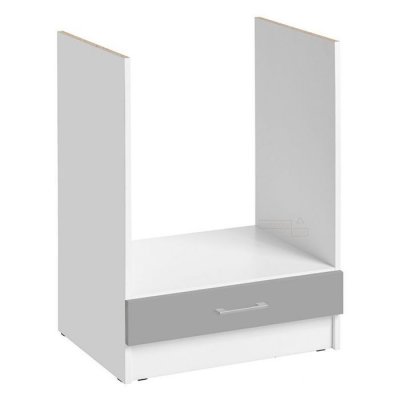 CUISINEANDCIE  - Meuble pour four encastrable Eco Gris Brillant l 60 cm