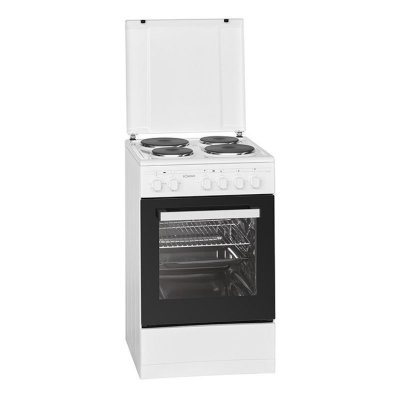 BOMANN Cuisini&egrave;re &eacute;l&eacute;ctrique 4 plaques et four de 48L  EH 561 blanc