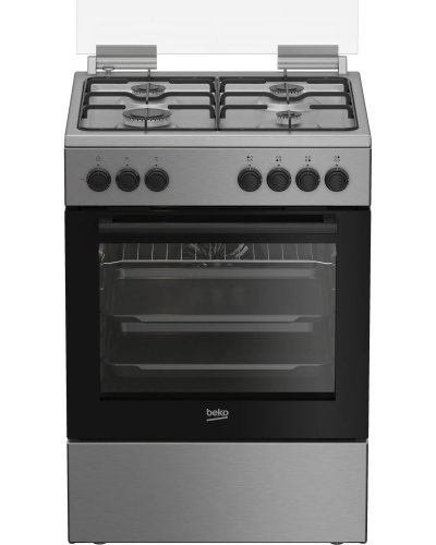 BEKO Cuisiniere Gaz 4 foyers ACIER 66 L FBE62120XD
