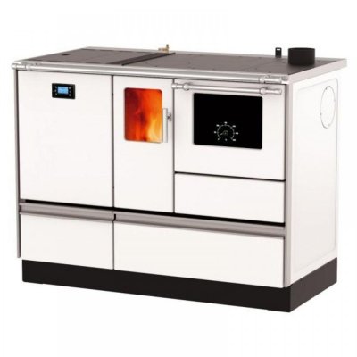 SANNOVER Cuisini&egrave;re Granul&eacute;s avec bouilleur  20 kW Blanc 