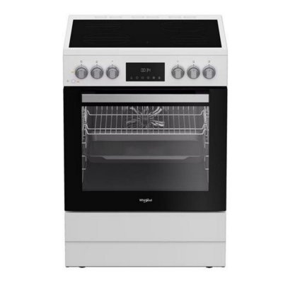 WHIRLPOOL Cuisini&egrave;re vitroc&eacute;ramique 72l 4 feux blanc -  - W6V8LCSW