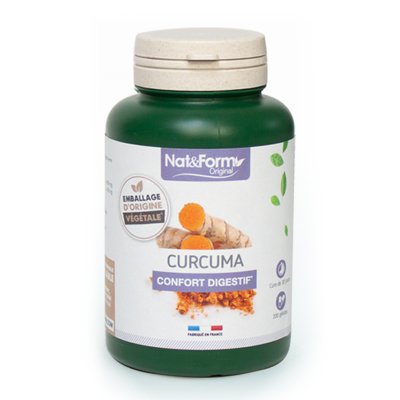 NAT & FORM Curcuma transit & digestion 200 g&eacute;lules