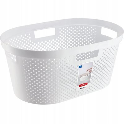Curver panier a linge infinity dots 40 l blanc
