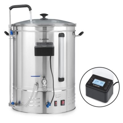KLARSTEIN Cuve de brassage &agrave; Bieres - 3300W 70L 30-100&deg;C pompe de circulation inox