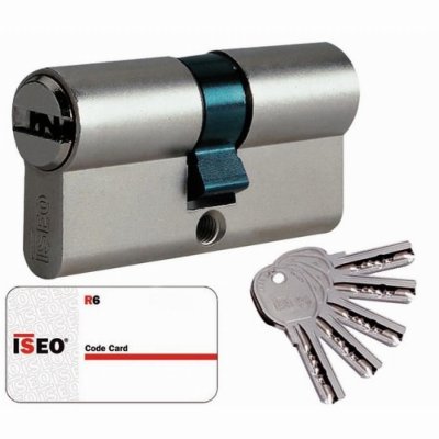 ISEO Cylindre isr6-5 cles reversibles 2 entrees + carte reappro30 x 40
