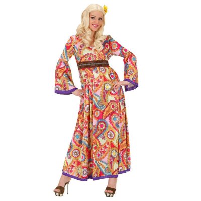 GENERIQUE D&acute;Guisement Hippie Woodstock Robe Longue Femme