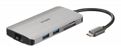 D LINK D-link d-link usb-c 8-en-1 hdmi sd /microsd noir