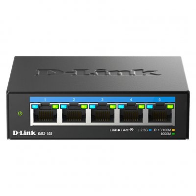 D LINK D-Link DMS-105 Non-g&eacute;r&eacute; 2.5G Ethernet (100/1000/2500) Noir