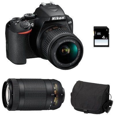 NIKON D3500 + 18-55 vr + 70-300 af-p vr + sac + sd 4go