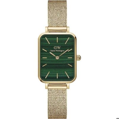 DANIEL WELLINGTON  DW Montre 20x26mm Quadro Pressed Evergold Green Gold