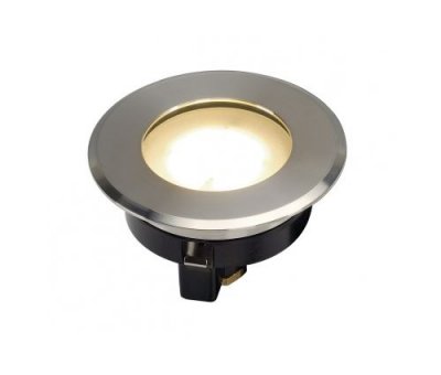 SLV Dasar flat 80, encastr&eacute; de sol, rond, 4,3W led, 3000K - inox bross&eacute;