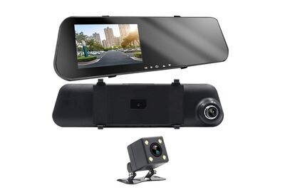 AVIZAR Dashcam r&eacute;troviseur &eacute;cran int&eacute;gr&eacute; cam&eacute;ra avant cam&eacute;ra de recul full hd 1080p