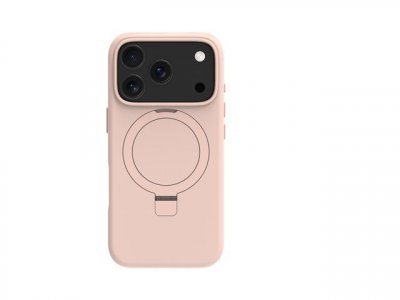 DBRAMANTE1928  Coque MagSafe pour iPhone 17 Pro Roskilde Kickstand avec Anneau Support Rose
