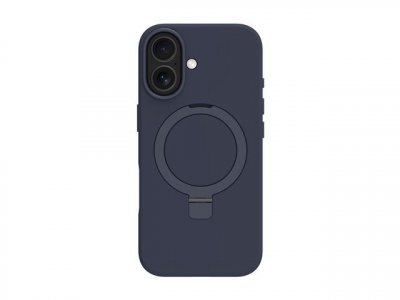 DBRAMANTE1928  Coque MagSafe pour iPhone 17 Roskilde Kickstand avec Anneau Support Bleu marine