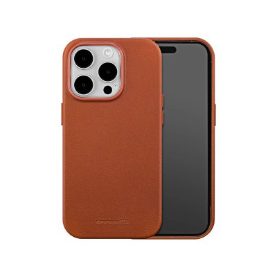 DBRAMANTE1928  Coque Roskilde Cuir MagSafe Iphone 15 Pro Max Tan