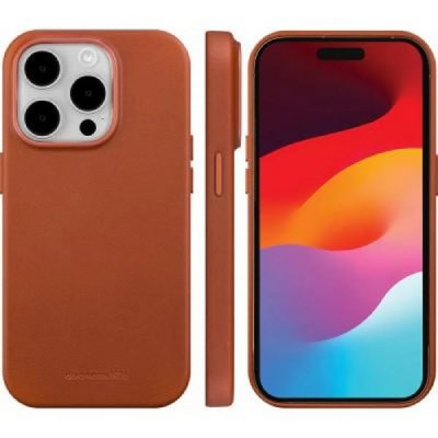 DBRAMANTE1928  Coque Roskilde Cuir MagSafe Iphone 15 Pro Tan