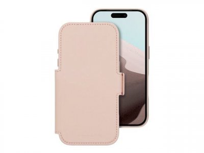 DBRAMANTE1928  &Eacute;tui Portefeuille avec Fonction Stand pour iPhone 17 Pro mati&egrave;re ICON Rose