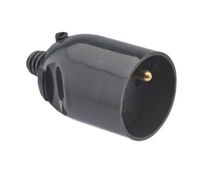 DEBFLEX  fiche femelle 2p+t 16 a sortie droite a coiffe noir