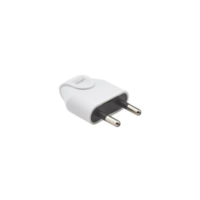 DEBFLEX  - fiche male 2P 6A droite a coiffe blanc - 713010 - Blanc