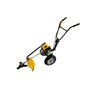 NEMURA D&eacute;broussailleuse thermique &agrave; roues -  - 52cm3 - Coupe-bordure - Jaune 