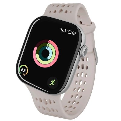 DECODED  Bracelet Ares O pour Apple Watch 38 &agrave; 42mm en Silicone Beige