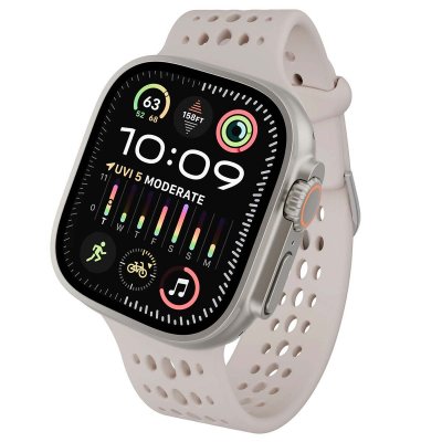 DECODED  Bracelet en Silicone Ares O pour Apple Watch 44 &agrave; 49mm Beige