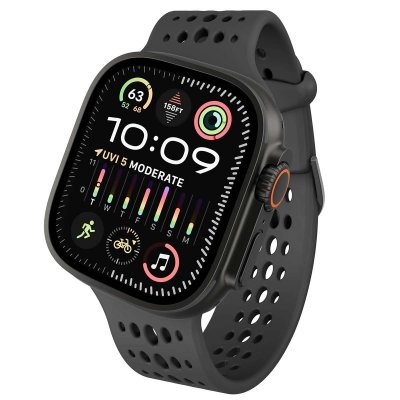 DECODED  Bracelet en Silicone Ares O pour Apple Watch 44 &agrave; 49mm Noir