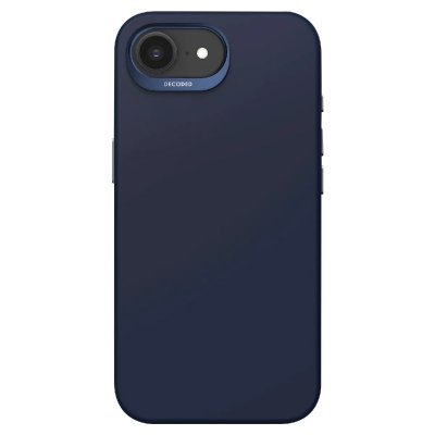 DECODED  Coque pour iPhone 16e MagSafe Antimicrobe Soft Touch Bleu nuit