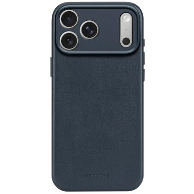 DECODED  Coque pour iPhone 17 Pro MagSafe en Cuir Antichocs Bleu marine