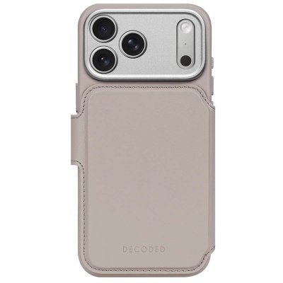 DECODED  &Eacute;tui Folio pour iPhone 17 Pro Max MagSafe en Cuir avec Coque D&eacute;tachable Beige
