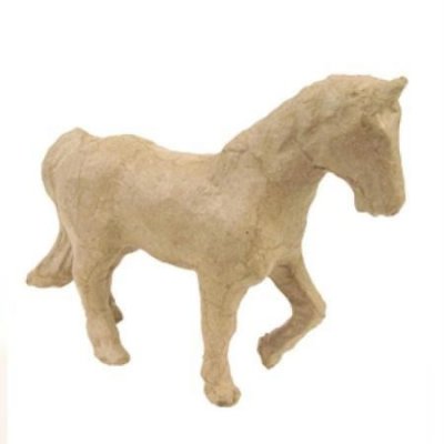  D&eacute;copatch AP108O - Un support en papier brun pulp&eacute; 13x4x11 cm, Cheval