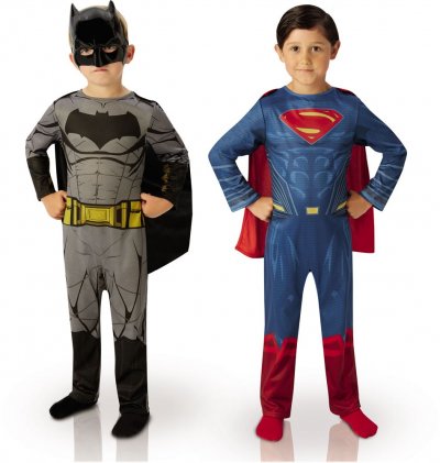 RUBIES D&eacute;guisement Bipack Batman et Superman : Dawn Of Justice : 7/8 ans - 7/9 ans (122 &agrave; 134 cm)