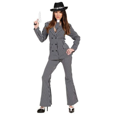 RUE DE LA FETE D&eacute;guisement Gangster Ann&eacute;es 20 Costume Ray&eacute; Femme