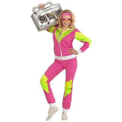  D&eacute;guisement Survet Ann&eacute;es 80 Femme - Xl - Rose - WIDMANN 98814 