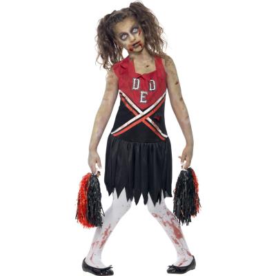 GENERIQUE D&eacute;guisement zombie pompom girl fille Halloween 7 &agrave; 9 ans