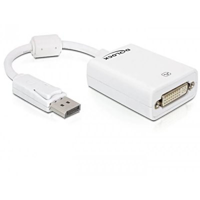 DELOCK  61765 Adaptateur DisplayPort vers DVI 0,13 m Blanc