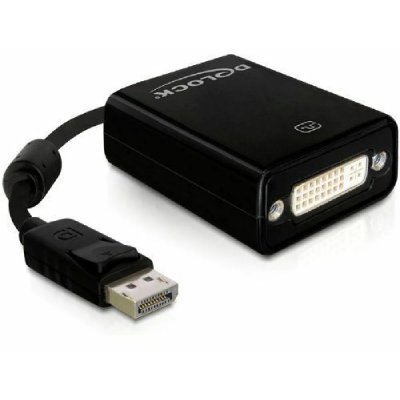 DELOCK  61847 c&acirc;ble vid&eacute;o et adaptateur 0,125 m DisplayPort DVI-I Noir