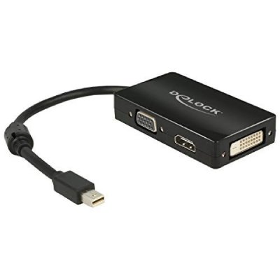 DELOCK  62631 Mini Displayport To Hdmi Dvi Vga Adapter Noir