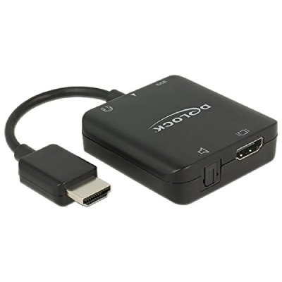 DELOCK  62784 convertisseur audio Noir, Adaptateur