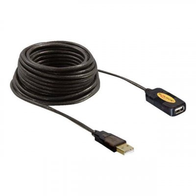 DELOCK  82446 c&acirc;ble USB 10 m USB 2.0 USB A Noir, C&acirc;ble d''extension