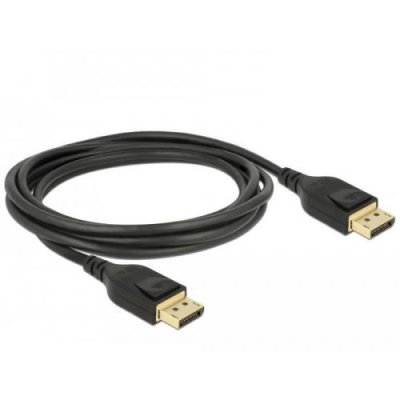 DELOCK  85661, 3 m, DisplayPort, DisplayPort, M&acirc;le, M&acirc;le, Or