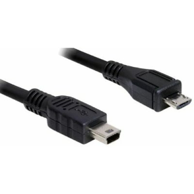 DELOCK  - C&acirc;ble USB - mini-USB de type B (M) pour Micro-USB de type B (M) - USB 2.0 - 1 m - noir