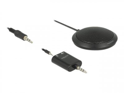 DELOCK  Microphone &agrave; condensateur de Table Omnidirectionnel 3,5 mm