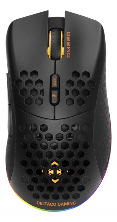 DELTACO GAMING  GAM-120 Souris de Gaming sans Fil Radio Optique Noir 6400 dpi